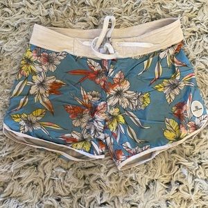 Quiet Storm floral board shorts - size 1 - excellent condition!